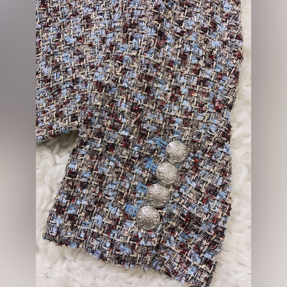 NWT $598 Veronica Beard Nathan Shimmer Tweed Jacket - Picture 6 of 7